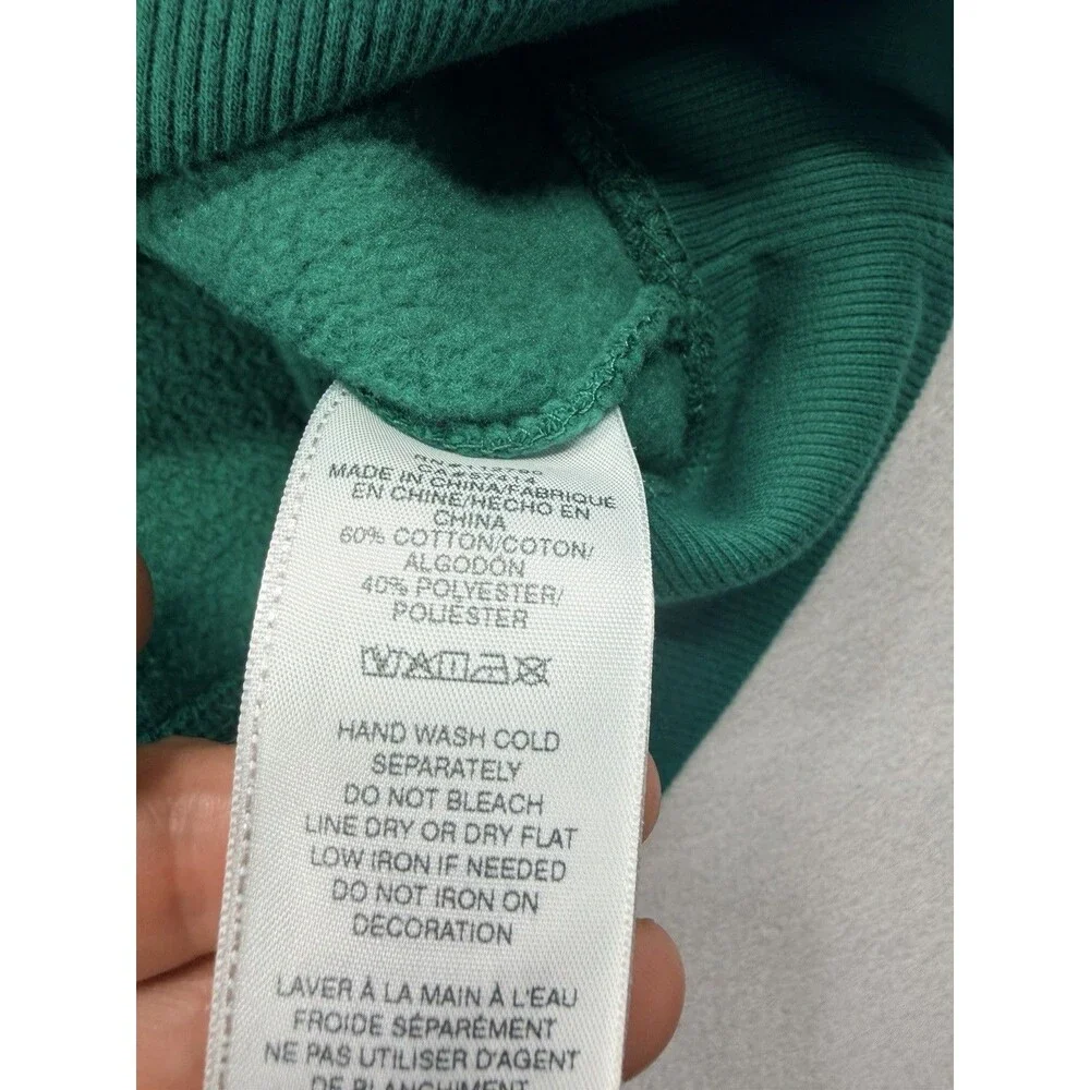 True Religion Green Crewneck Sweatshirt Men’s Large Logo Graphic Fleece Pullover